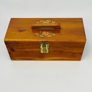 Vintage Wood Sewing box 10 3/4 x 5 3/4 x 3 9/16”
